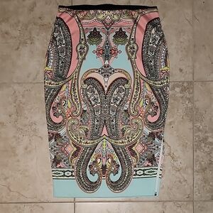 Paisley Print Skirt - Multicolor